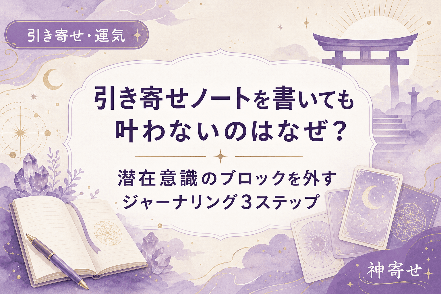 引き寄せノートを書いても叶わないのはなぜ?──潜在意識のブロックを外すジャーナリング3ステップ