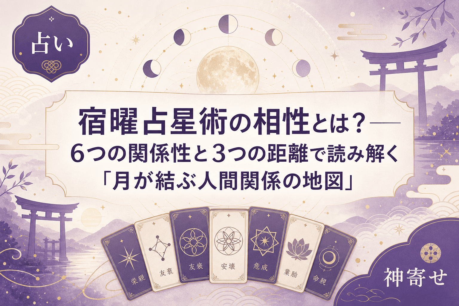 宿曜占星術の相性とは?──6つの関係性と3つの距離で読み解く「月が結ぶ人間関係の地図」